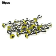 ALSLIAO 10pcs Fly Bait Eyes Fly Tying Materials Dumbbell Shape 3.2mm 4.0mm 4.8mm Fishing