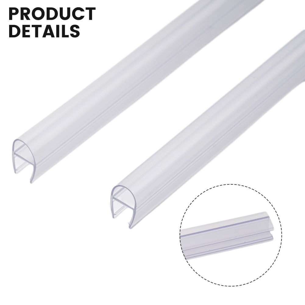 ALSLIAO 1m Bathroom glass door semi-circular waterproof strip D-shaped bubble strip - Walmart.com