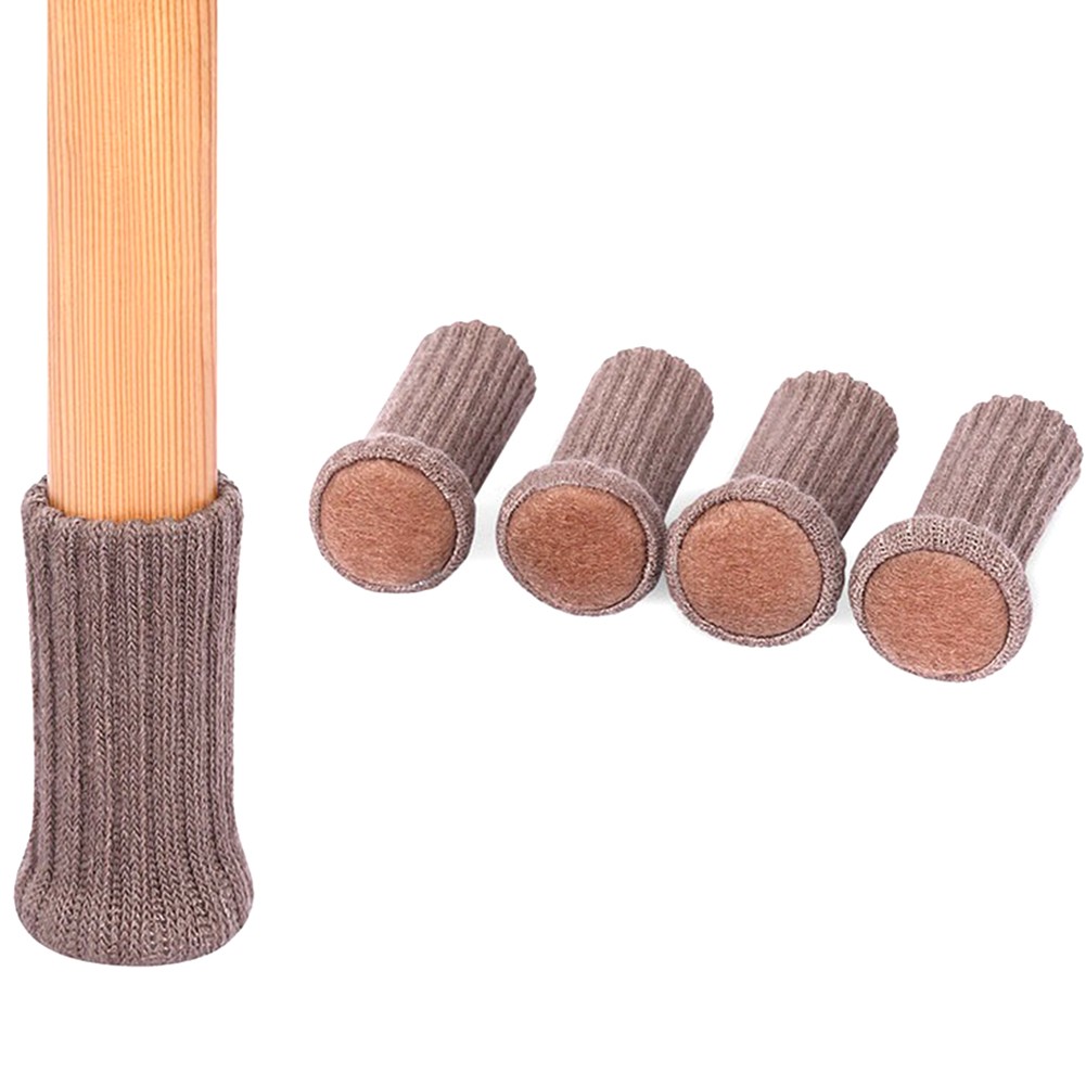 ALSLIAO 4Pcs Knitted Furniture Feet Socks Chair Leg Floor Protectors Chair Leg Socks Covers