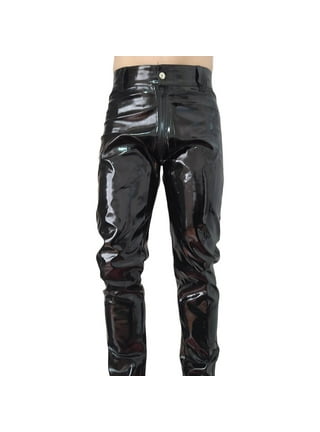 Faux Leather Pants Men
