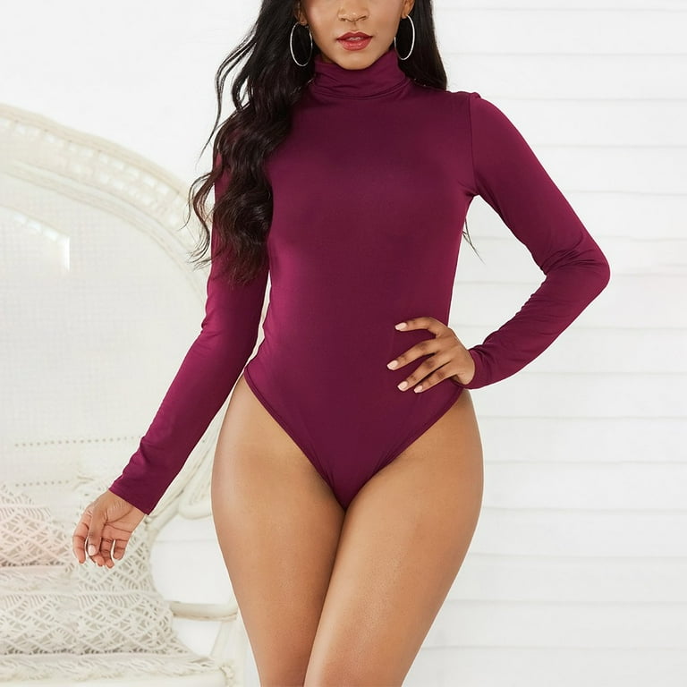 Turtleneck long 2024 sleeve swimsuit