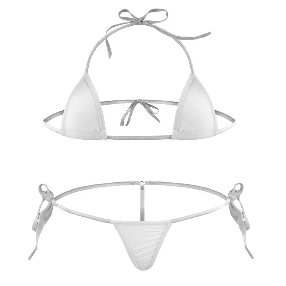 ALSLIAO Womens Brazilian Swimwear Thong Bikini Set Bra GString