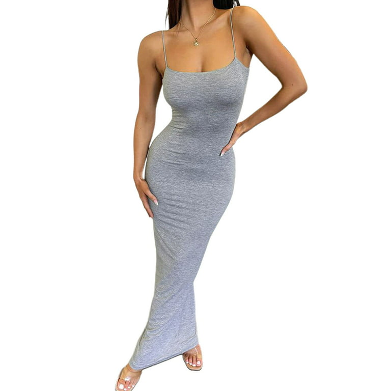 ALSLIAO Womens Sexy Lounge Slip Long Dress Elegant Sleeveless