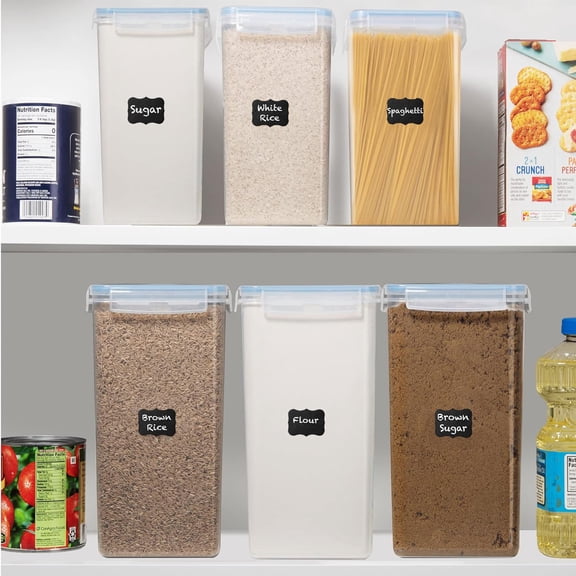 ALSO GO 6 Pcs Airtight Flour and Grain Storage Containers，9.5L/321 oz Food Storage Canisters with Lids for Storing Grains, Flour, Rice and More