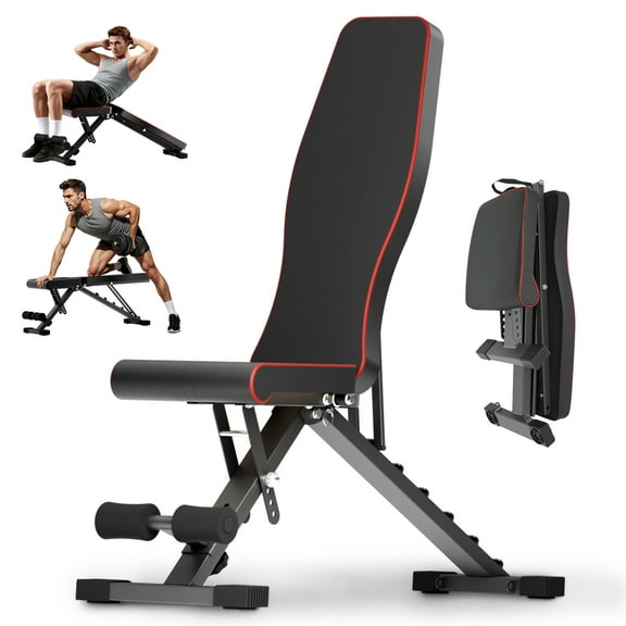 Weight Bench, Incline Bench Press for Full Body, 72 Training Angles Adjustable, 990 LBS Capacity & Foldable Design for Home Gym