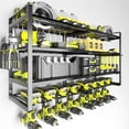 thumbnail image 1 of CATGOOD Power Tool Organizer, 8 Drill Holder Wall Mount, 4 Layer Heavy Duty Metal Tool Storage Rack, Battery Tools Holder Shelf,Utility Tool Shelves for Workshop or Garage, Black, 1 of 13