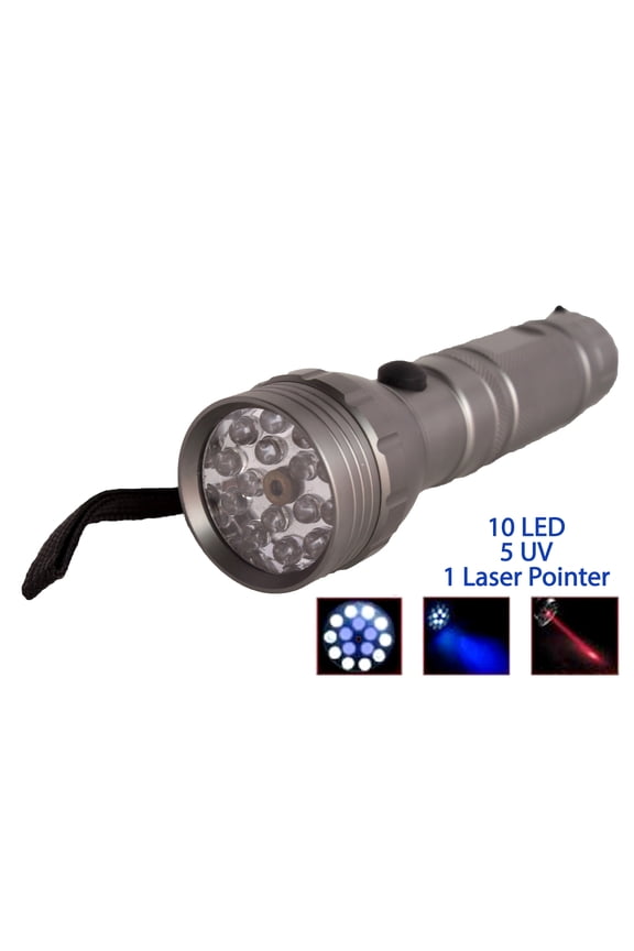 Laser and Ultraviolet LED Flashlight