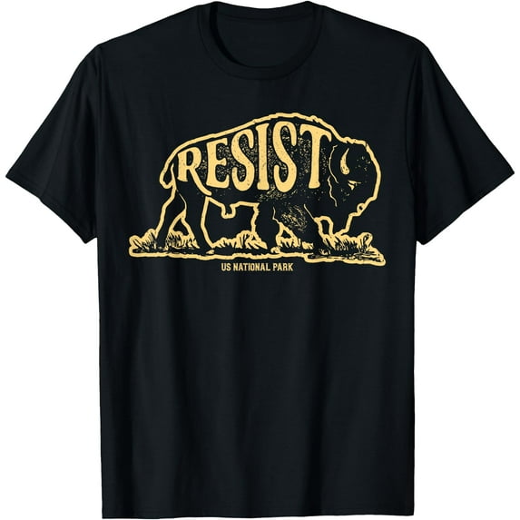 ALT US National Park Resist Service Bison Buffalo Vintage Unisex T-Shirt for Men Women Kids Toddler