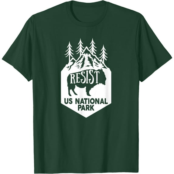 ALT US National Park Resist Service Unisex T-Shirt for Men Women Kids Toddler,Forest Green Color,Size 5XL