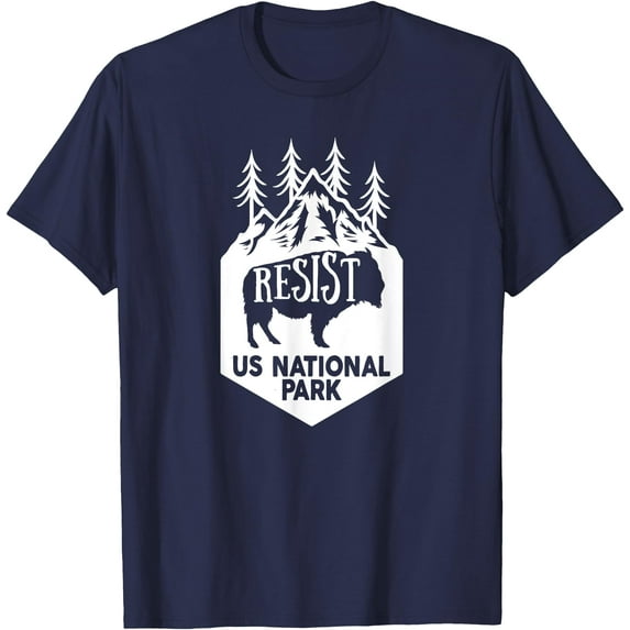 ALT US National Park Resist Service Unisex T-Shirt for Men Women Kids Toddler,Navy Color,Size M