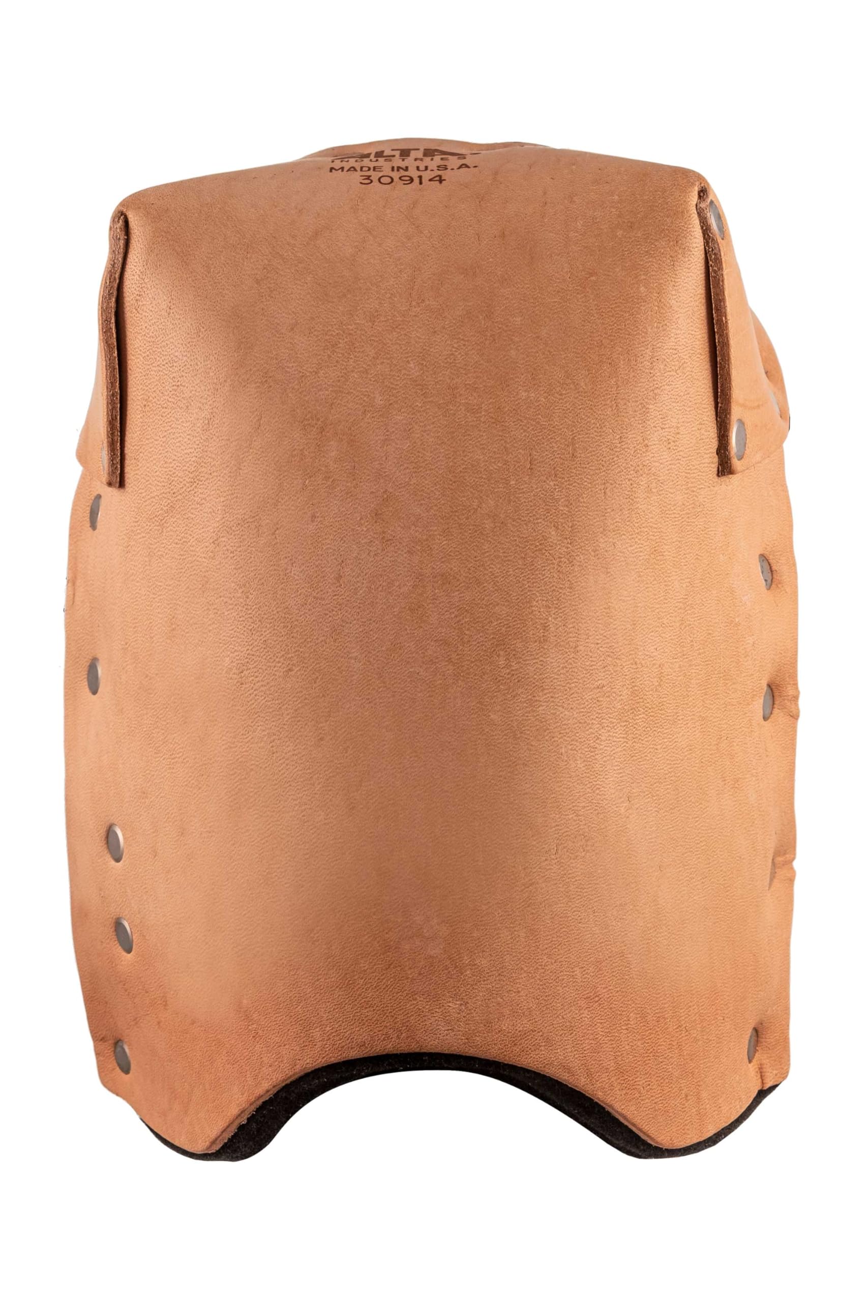 ALTA 30914 Leather Deluxe Knee Protector Pad with Neoprene Strap, Buckle, Capless, Beige CA2