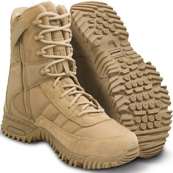 ALTAMA Vengeance SR 8in Tan Side-Zip Boots, Color: Tan, Size: 7, Width: R