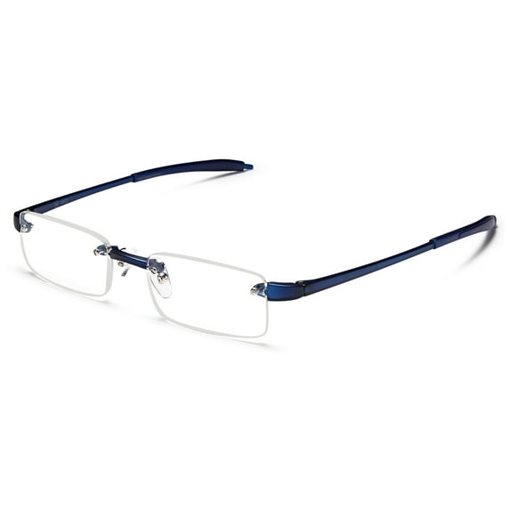 ALTEC VISION Rimless Readers Lightweight Reading Glasses With Case - Gray 1.50x