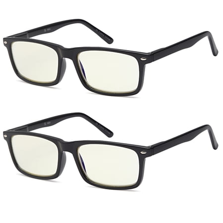 ALTEC VISION SuperPak 2 Pack Computer and Gaming Glasses for Monitor Screen Eye Strain Relief Anti Glare and Non Reflective Blue Ray Blockers for Home and Office - 2.50x