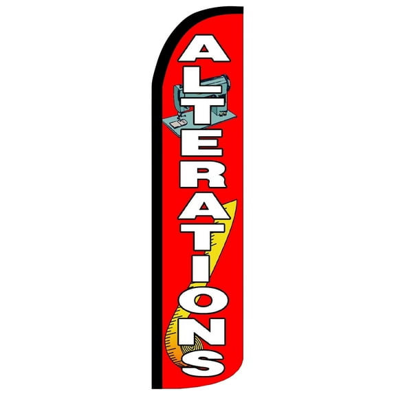 ALTERATIONS Windless Flag Without Pole | Advertisement /Business Flags | Feather Flag |