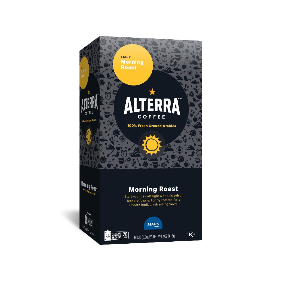 ALTERRA Coffee Morning Roast Single Serve Freshpacks for MARS DRINKS FLAVIA Brewer, 20 Packets