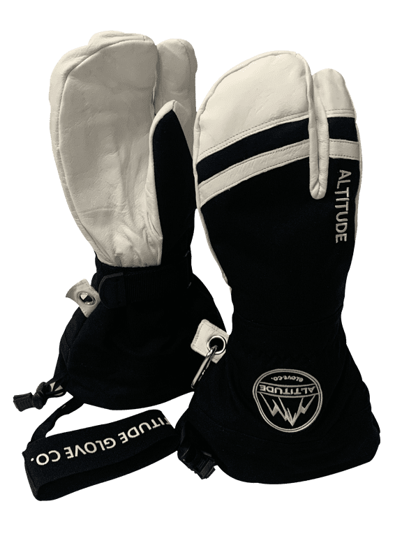 TECH ALPINE LEATHER HELI SKI SNOWBOARD GLOVE CLAW TRIGGER FINGER (SMALL) 6-7"