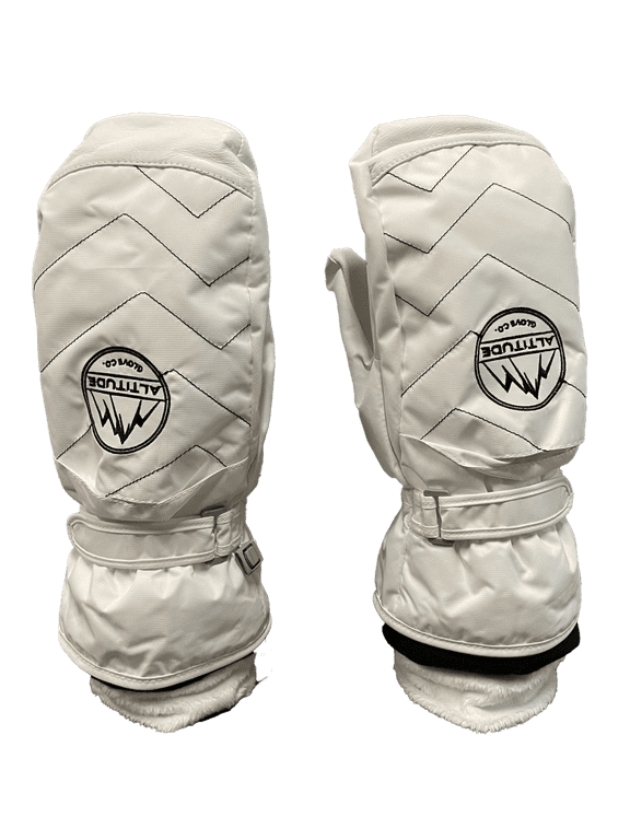 WOMEN'S FRISCO WINTER SKI SNOWBOARD COLD WEATHER PLUSH MITTEN (WHITE) MEDIUM