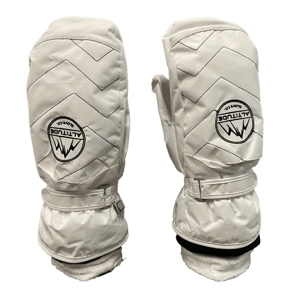 ALTITUDE WOMEN'S FRISCO WINTER SKI SNOWBOARD COLD WEATHER PLUSH MITTEN (WHITE) MEDIUM