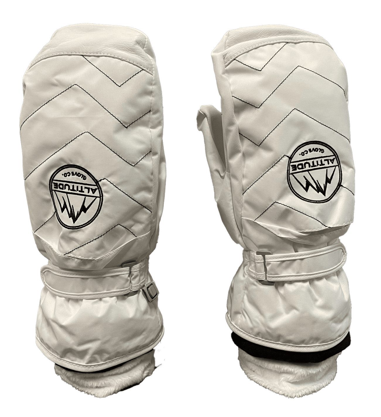 ALTITUDE WOMEN'S FRISCO WINTER SKI SNOWBOARD COLD WEATHER PLUSH MITTEN (WHITE) SMALL