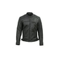thumbnail image 1 of ALTO CE Men's Black Leather Motorcycle Biker Rider Jacket with integrated Shell and removable Lining., 1 of 3