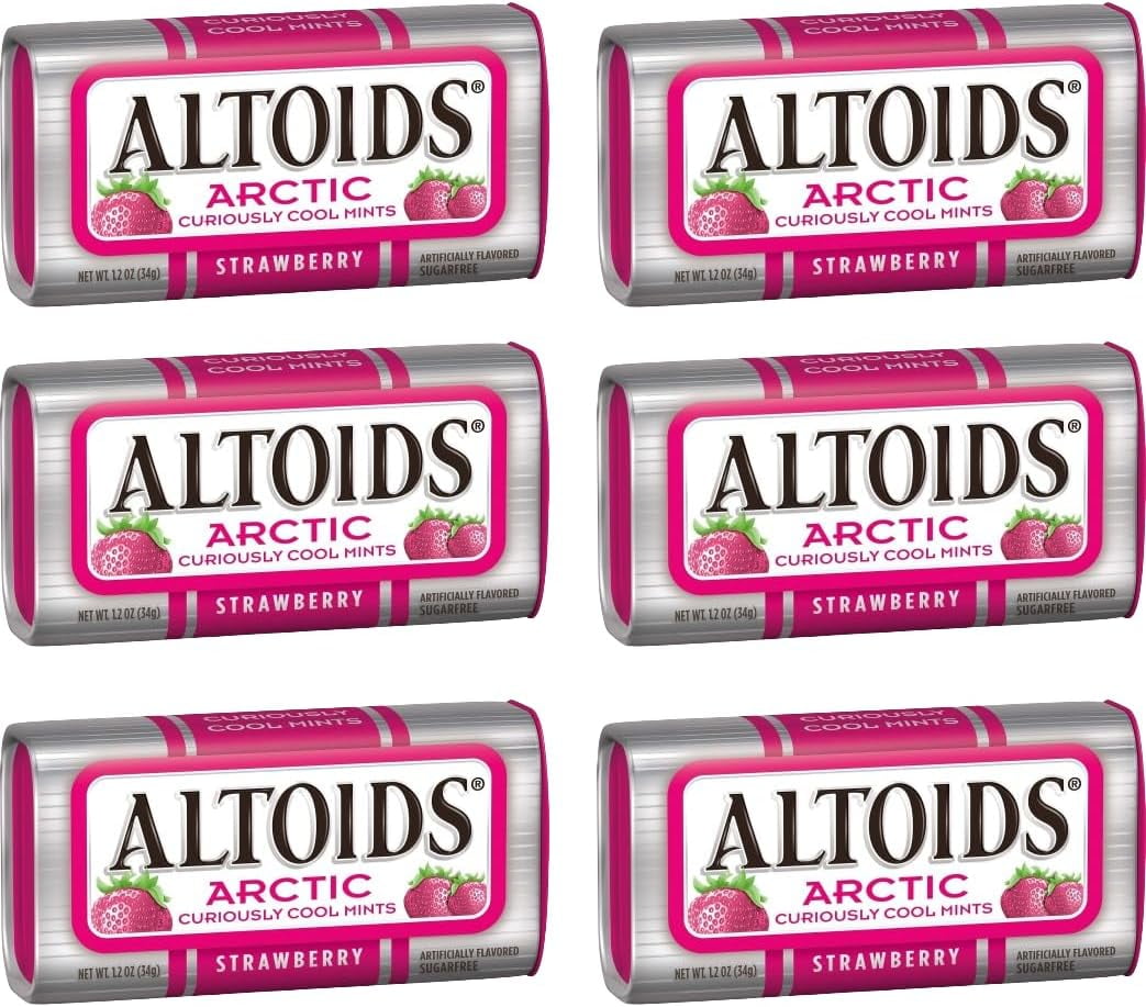 ALTOIDS Arctic Strawberry Mints, 1.2 oz. (Pack of 6)