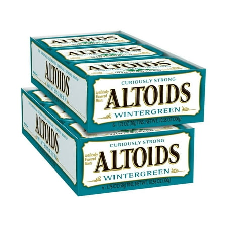 ALTOIDS Classic Wintergreen Breath Mints, 1.76-Ounce Tin (Pack of 12)