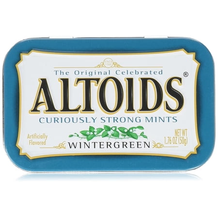 ALTOIDS Curiously Strong Wintergreen Mints, 1.76 oz. Tins (Pack of 6)