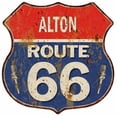 thumbnail image 1 of ALTON Route 66 Sign Shield Metal Gift Man Cave Gift 211110002120, 1 of 1