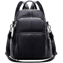 ALTOSY Anti-Theft Backpack Soft Leather Backpack for Women Fashion Shoulder Bag Purse S81 Black