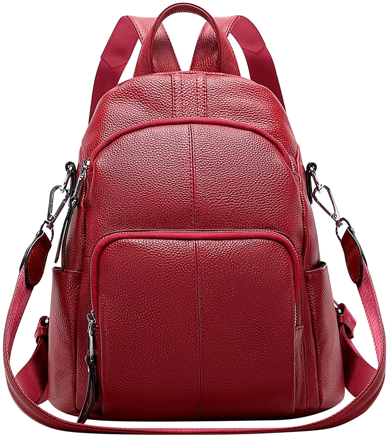 ALTOSY Anti Theft Backpack Soft Leather Backpack for Women Fashion Shoulder Bag Purse S81 Wine Red Walmart Business Supplies