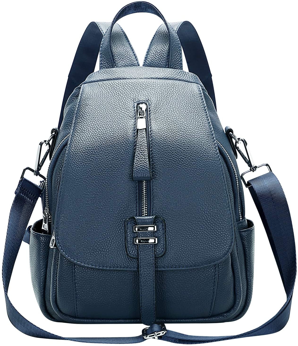 9158 Fashion Backpack Purse PU Leather Shoulder Bag Waterproof Backpack Greene Luxury Vintage Women main image 2