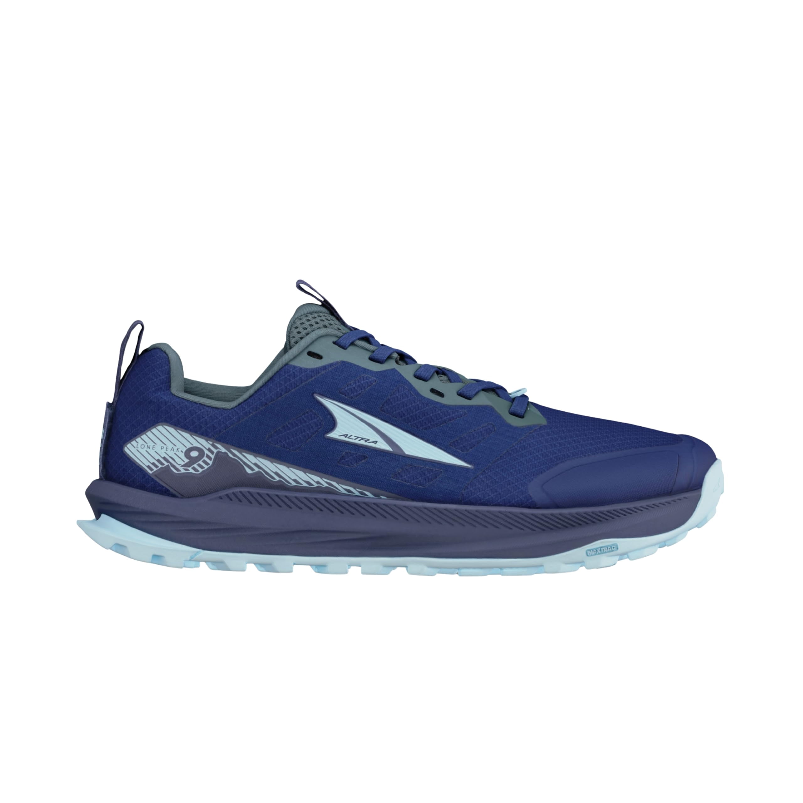 Women's Lone Peak 9 Trail Running & Hiking Shoe, Size 11.5 US ( Standard ), Navy