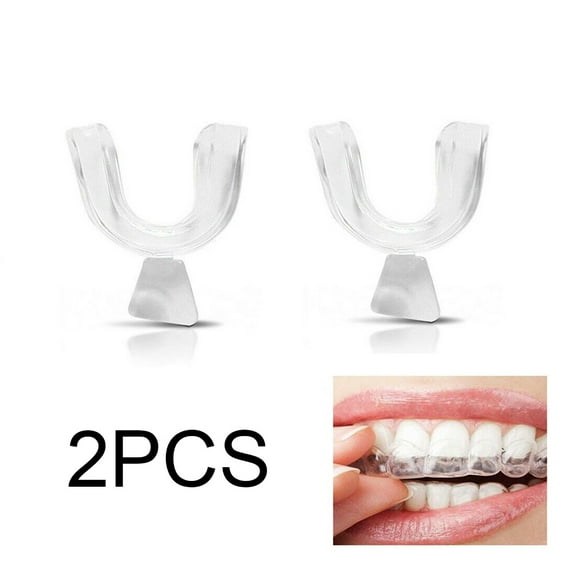 ALUED 2PCS Silicone Mouth Guard Night Sleep Teeth Clenching Grinding Dental Bite US