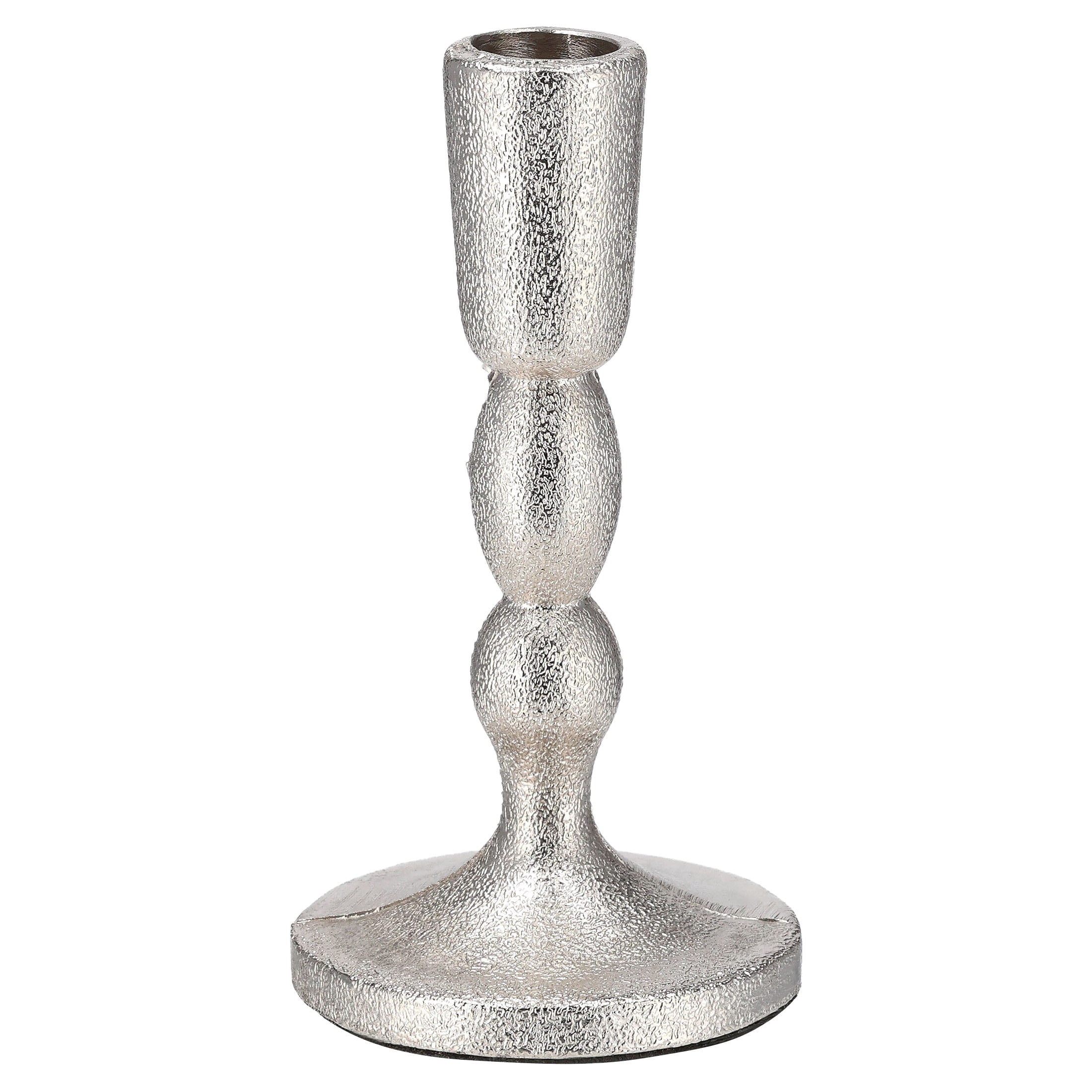 Silver Metal Christmas Taper Candle Holder, 5.8", by Holiday Time