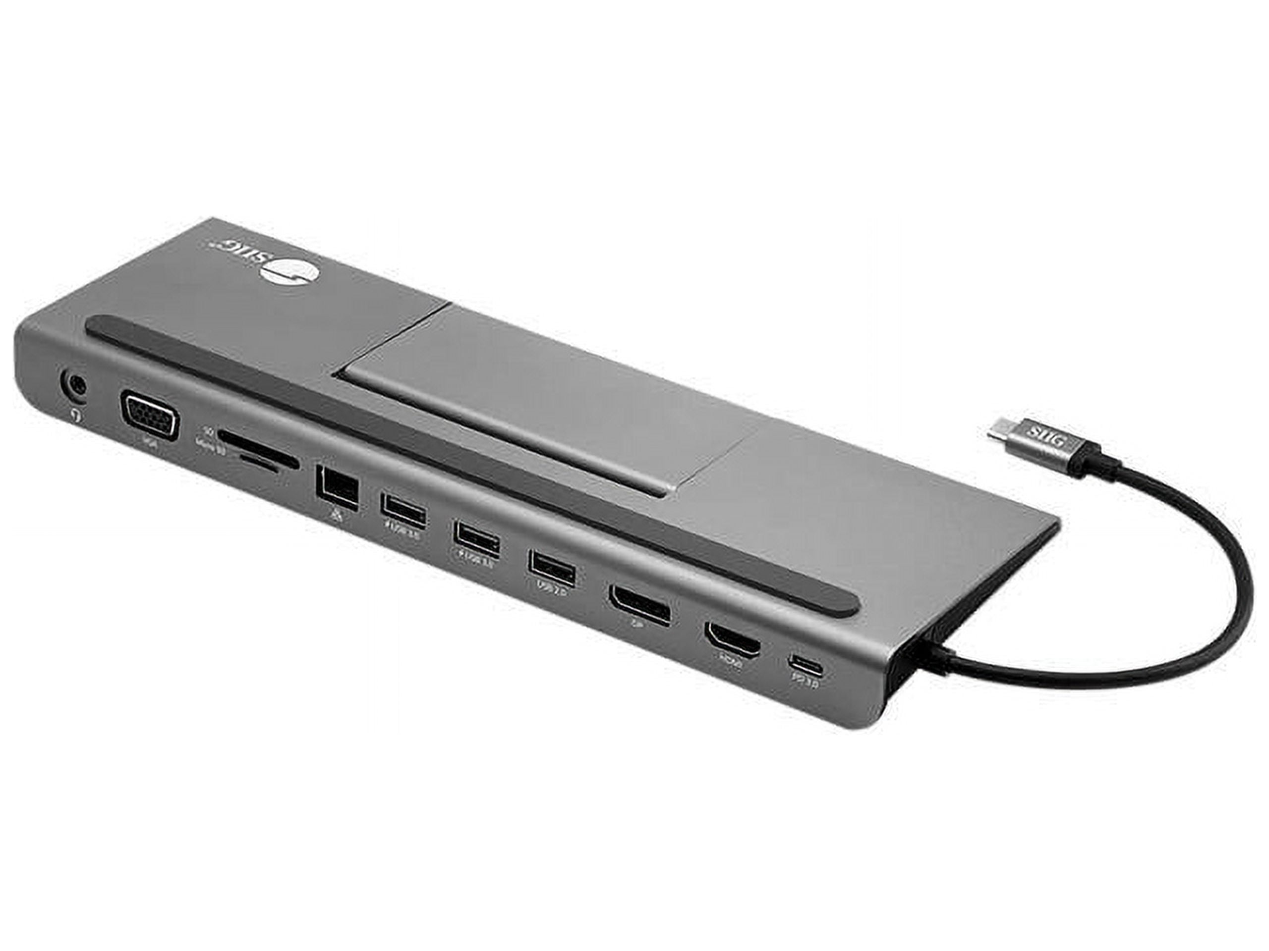 SIIG Aluminum USB-C MST Video Docking Station with 100W PD