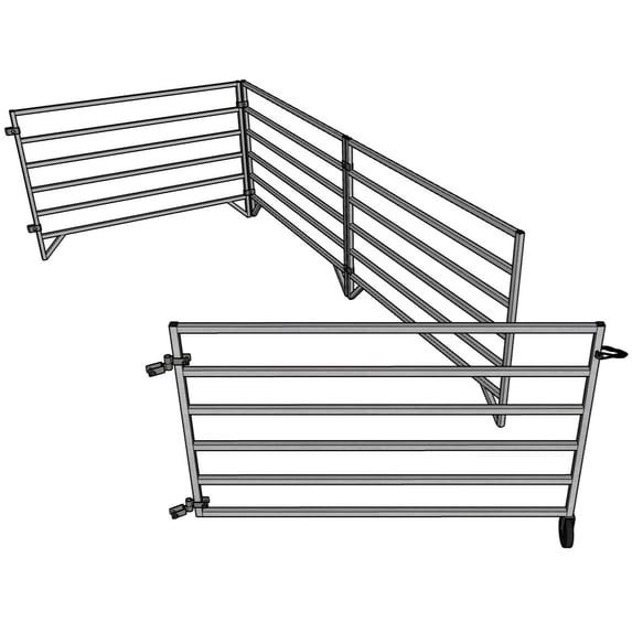 Goat Rails ALUMINUM 5 FT X 10 FT 6 RAIL 40