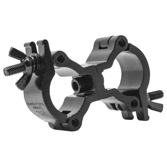 ALUMINUM EXTRA SMALL SWIVEL DUAL MINI CLAMP IN BLACK