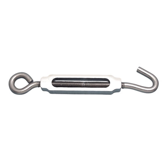 ALUMINUM & STAINLESS STEEL HOOK & EYE TURNBUCKLE 1/4" (A0154-HE07-A)