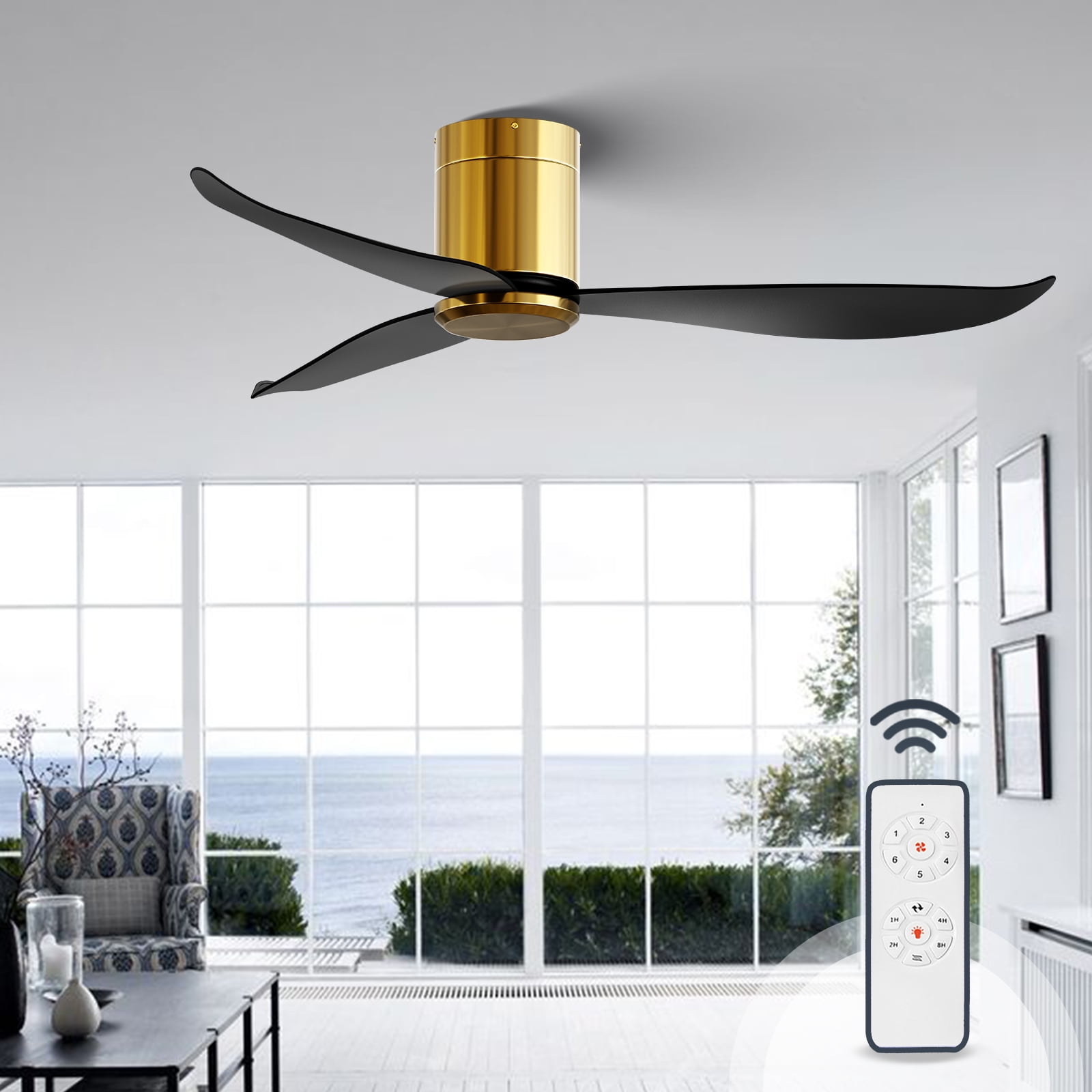Contemporary flush mount ceiling fans 2025