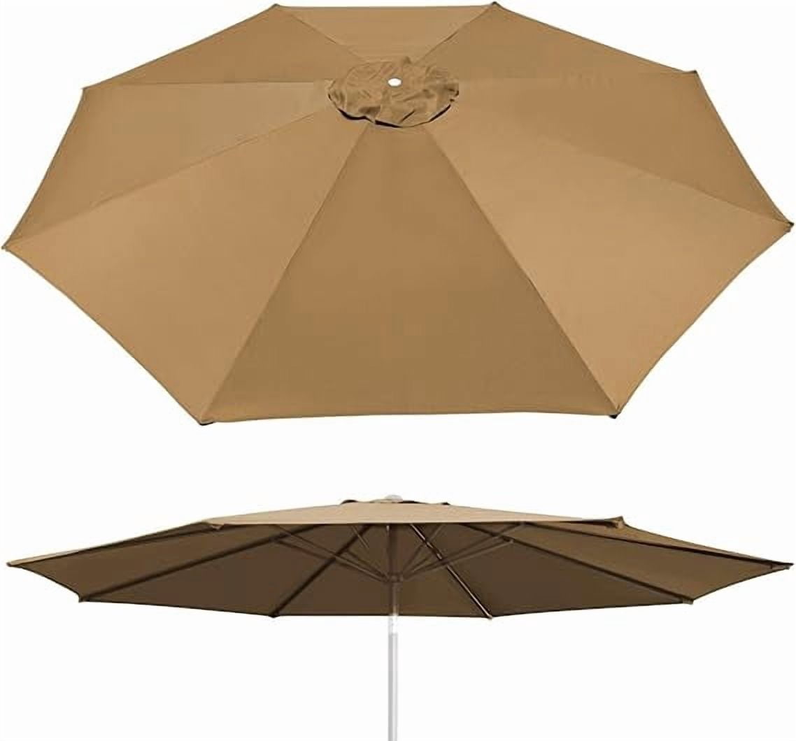 ALUVIERA 10' Umbrella Canopy Top Cover Patio Replacement Top Cover 8 Ribs Outdoor Sunshade