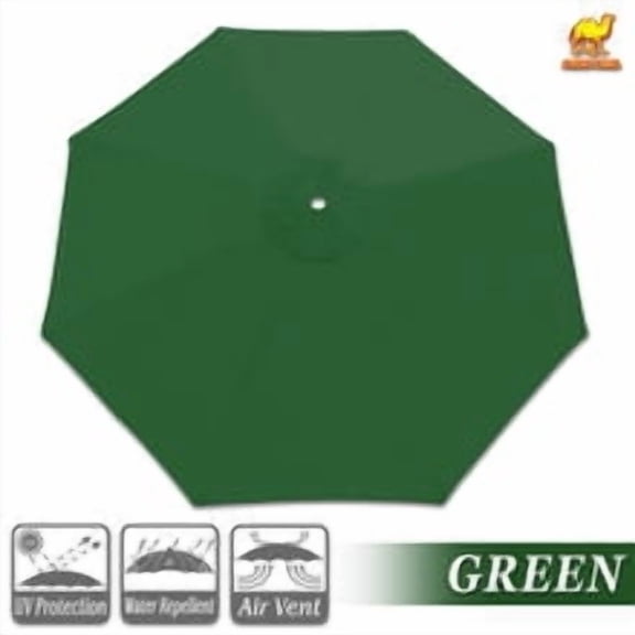 ALUVIERA 10' Umbrella Canopy Top Cover Patio Replacement Top Cover 8 Ribs Outdoor Sunshade