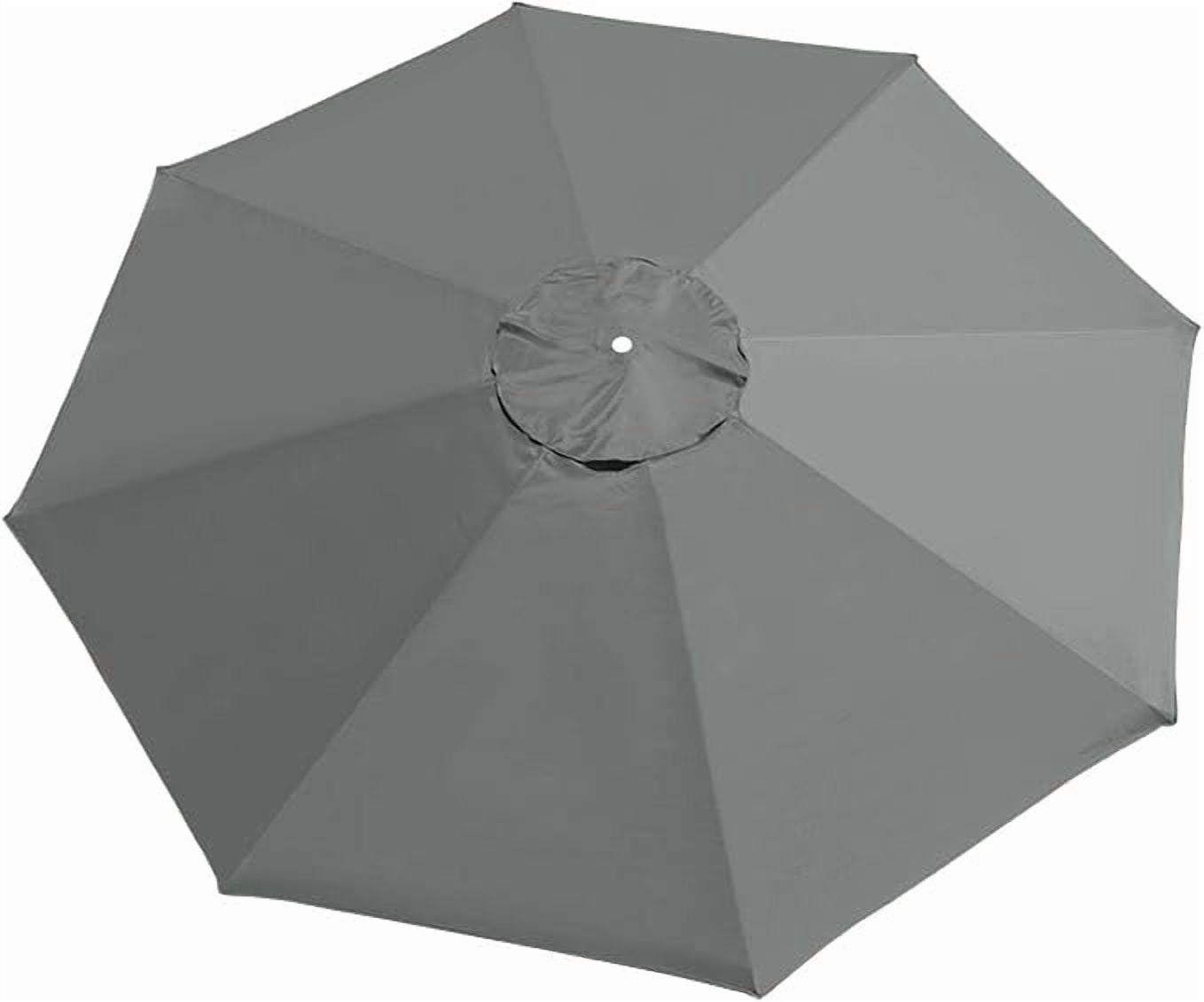 ALUVIERA 10' Umbrella Canopy Top Cover Patio Replacement Top Cover 8 Ribs Outdoor Sunshade