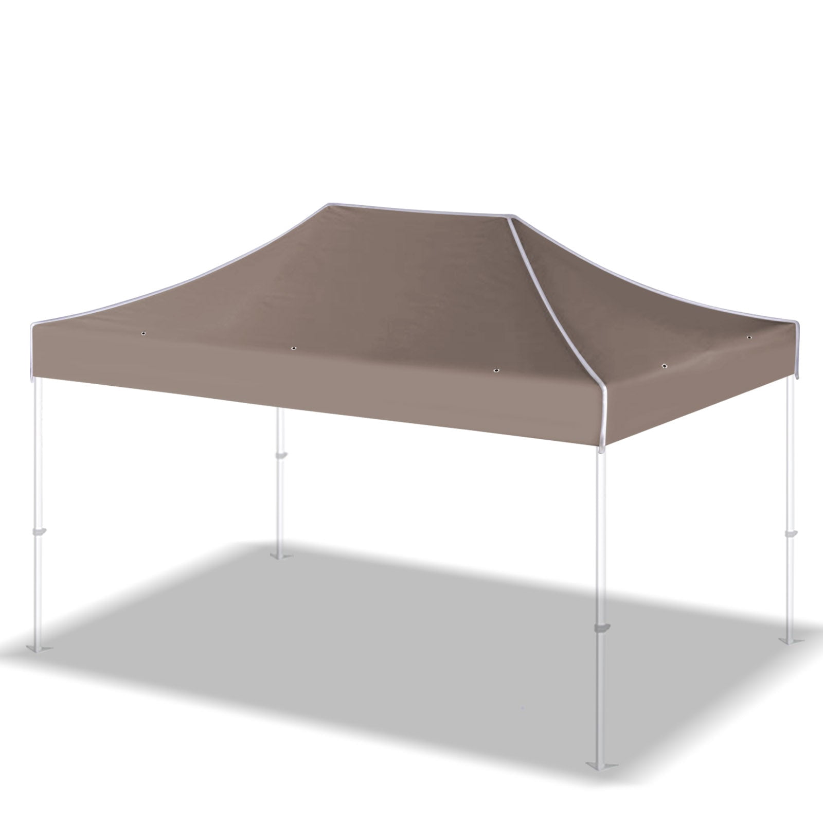ALUVIERA 15'x10' Pop Up Canopy Top Canopy Tent Replacement Top Gazebo Tent Cover (Taupe)