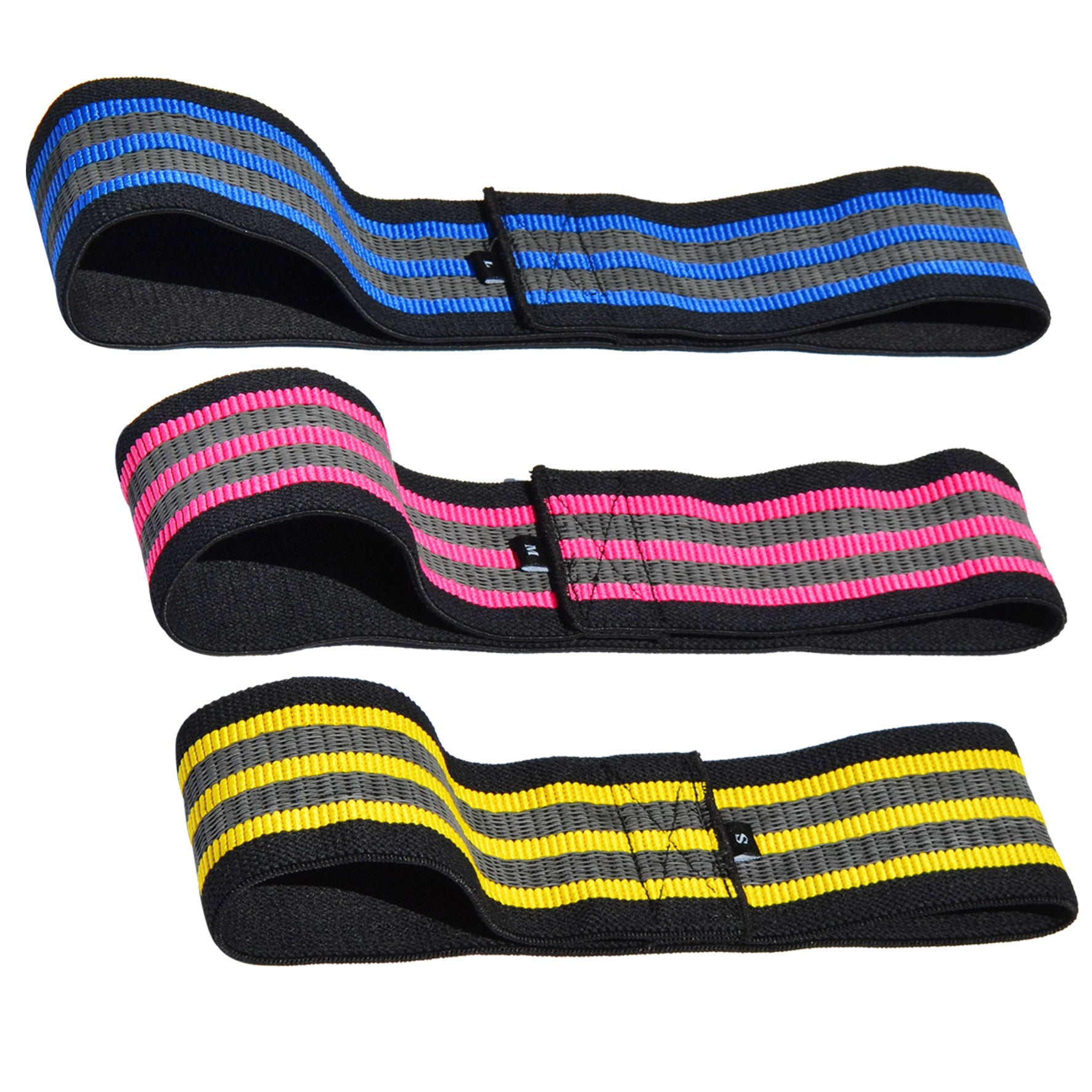 ALUVIERA 3-Pack High Resistance Loop Exercise Bands Stretch Pilates Yoga Strength Workout(Large,Medium,Small)