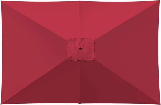 ALUVIERA 6-Rib 10'x6.5' Solar Patio Umbrella Replacement Canopy cover for Outdoor
