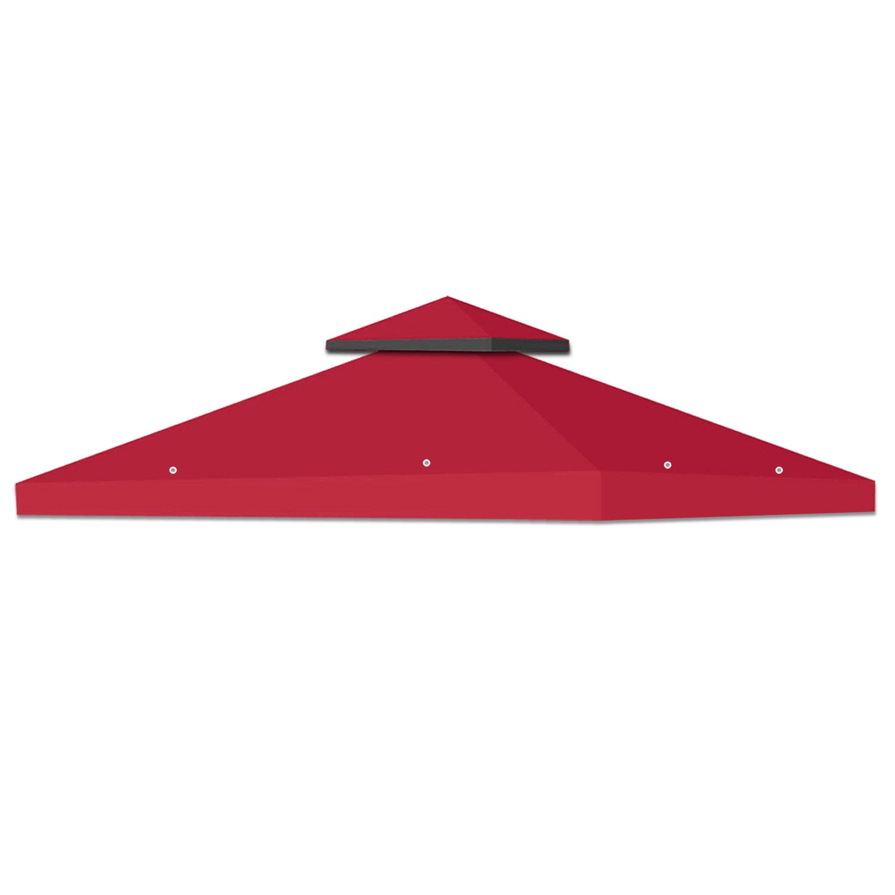 ALUVIERA 8'X8' Gazebo Sunshade 2-Tier Patio Pavilion Replacement Canopy(BURGUNDY)