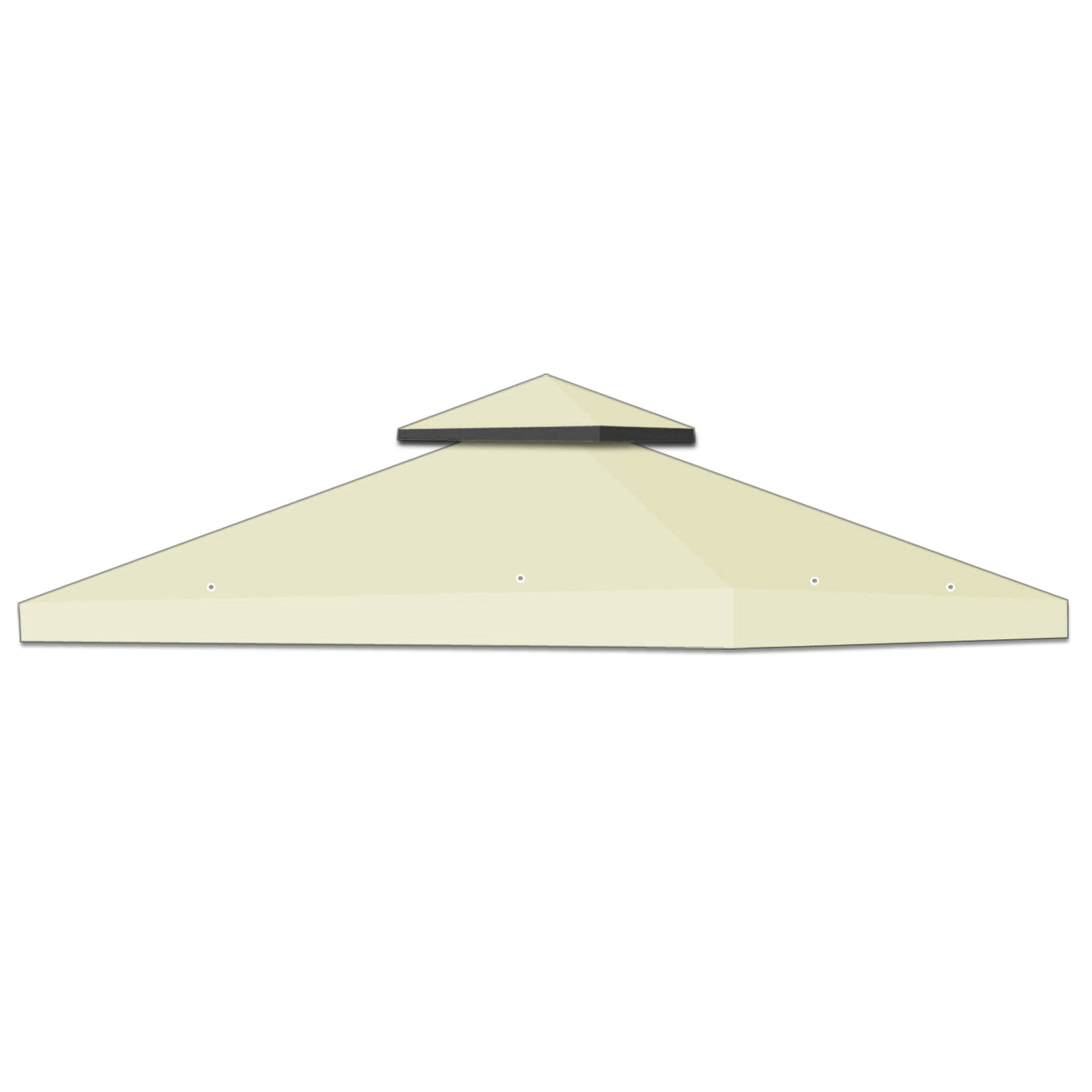 ALUVIERA 8'X8' Gazebo Sunshade 2-Tier Patio Pavilion Replacement Canopy(ECRU)