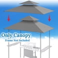 thumbnail image 1 of ALUVIERA 8'x5' Outdoor Grill Gazebo Replacement Canopy 2-Tier BBQ Grill Gazebo Roof Patio Pavilion Cover Top Garden Porch Backyard(Grey), 1 of 5