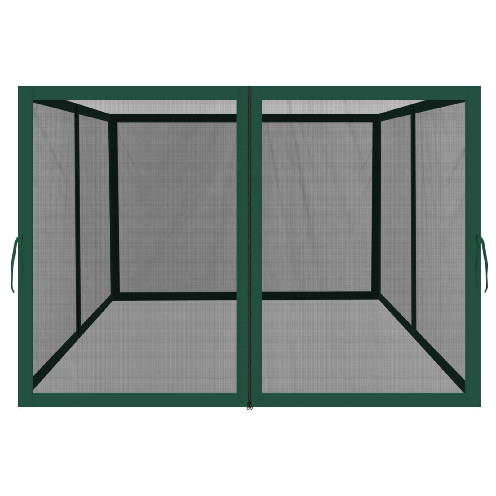 ALUVIERA Canopy Replacement Sidewalls Mosquito Netting Screen Walls for Gazebo Size 8x8 FT, 4 Pack,(8'Wx6'H,Green)